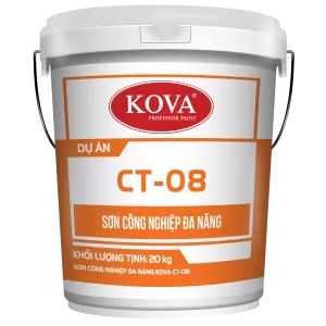 Sơn Công Nghiệp Đa Năng KOVA  CT-08 Nhám (Xanh, Đỏ, Vàng) 20kg