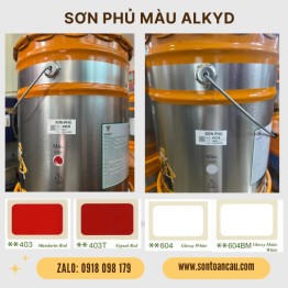 Sơn dầu Alkyd Benzo 17.5L - Màu Trắng, Đỏ