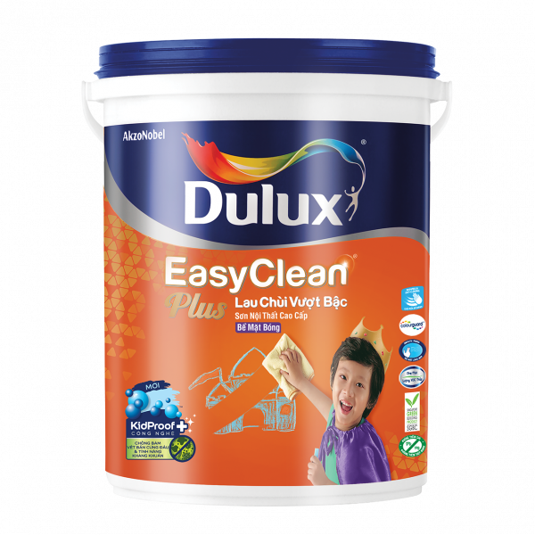 Dulux EasyClean Plus Lau Chùi Vượt Bậc Bề Mặt Bóng 